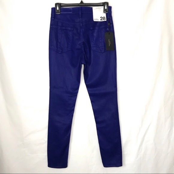 RAG & BONE High Rise Ankle Skinny Coated Jeans NWT - Picture 7 of 10